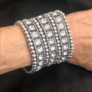 Silver rhinestone bracelet